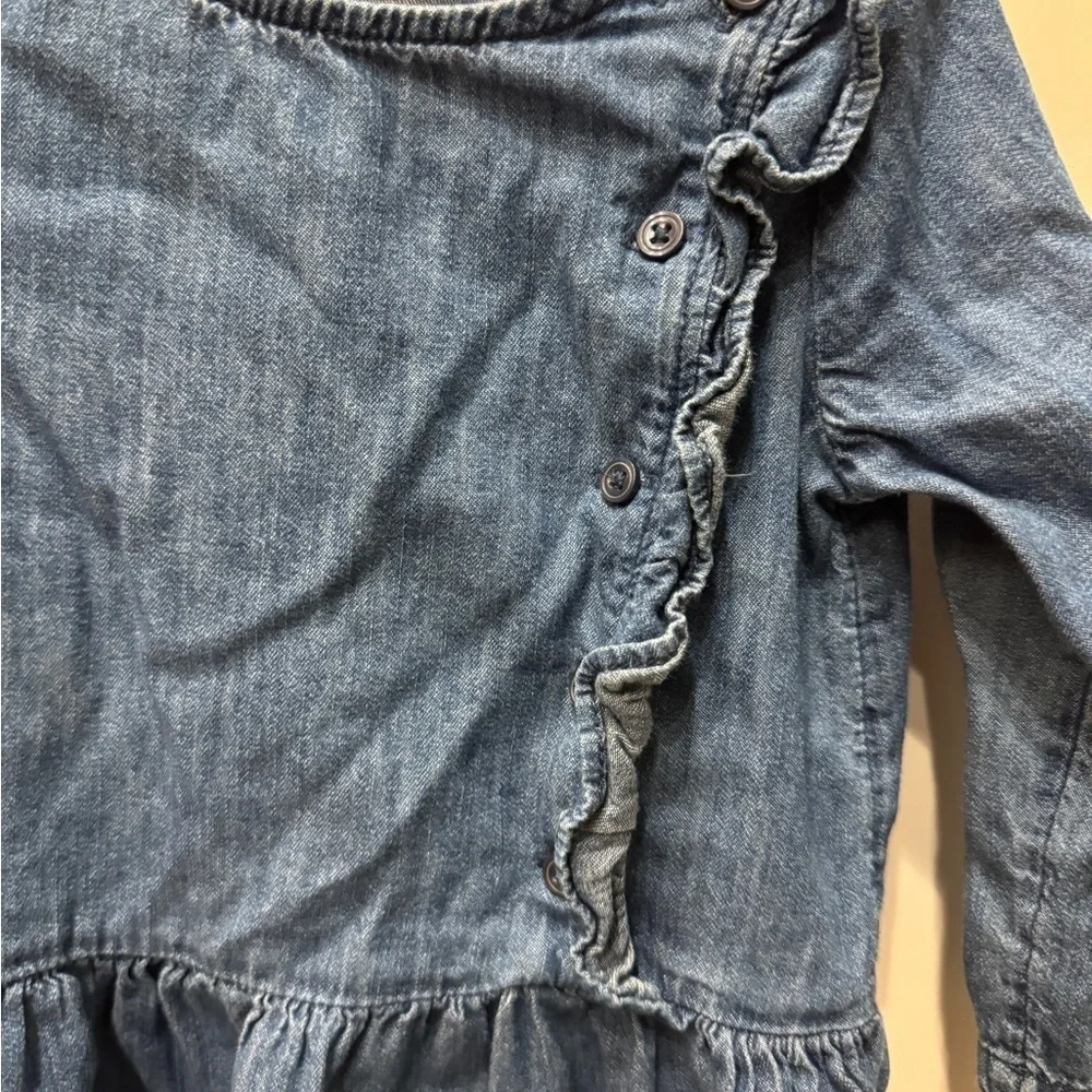 NWOT Baby Gap 2T Blue Jean Girls Long Sleeve Top/ Dress